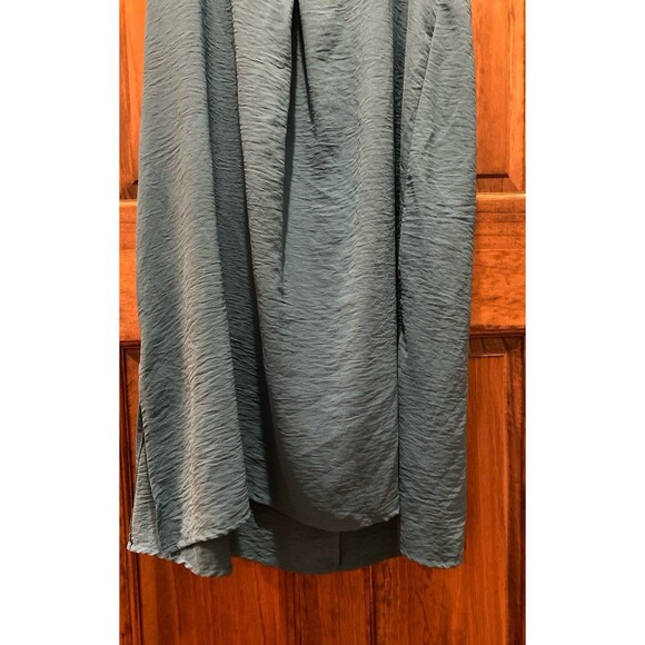 Vamiani Dress Plus Size 2X Green Sleeveless Shift Lightweight V Neck Flowy Casua - Picture 3 of 11